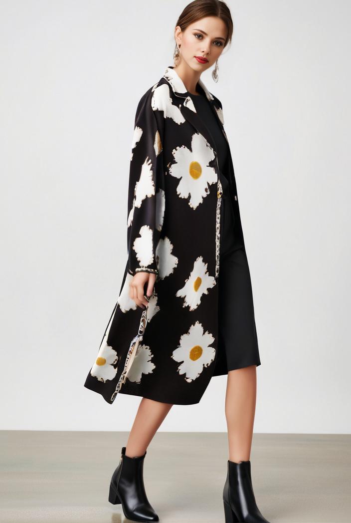 size curve dresses plus size loose elegant floral pattern stitching midi dress 138247