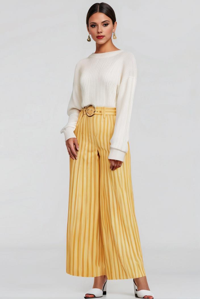 pleated high waist commuting temperament maxi dress 115850