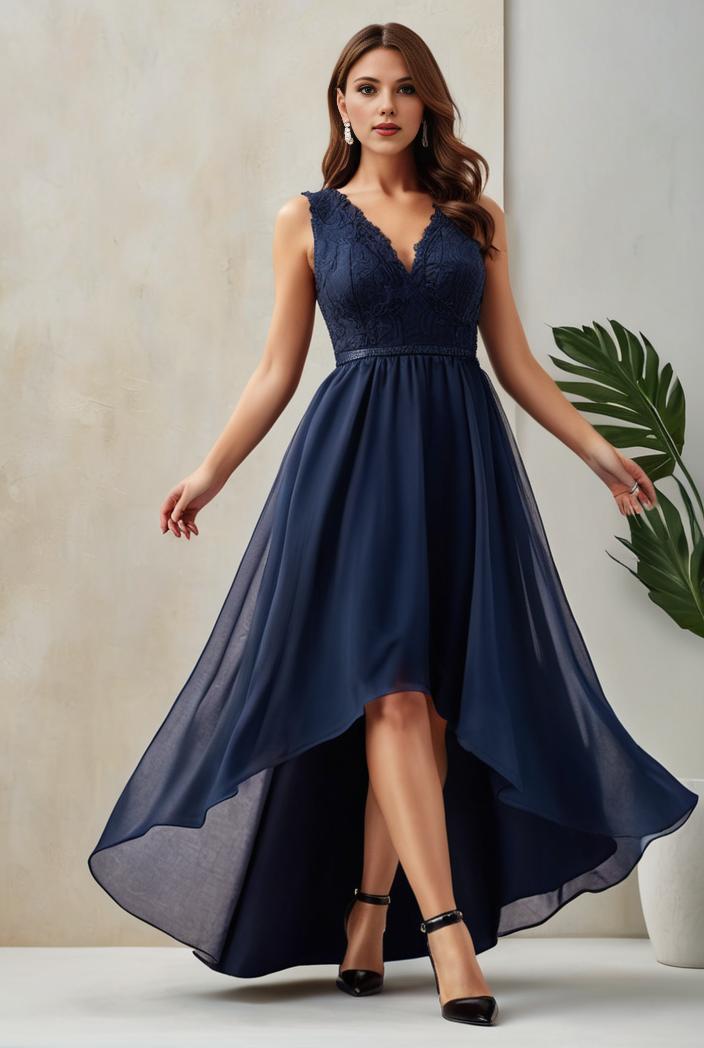 plus size sequin high low deep v neck tulle evening dresses 118838