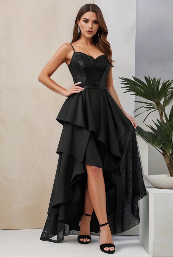 plus size sequin high low deep v neck tulle evening dresses 118864