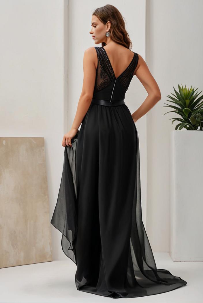 plus size sequin high low deep v neck tulle evening dresses 118870