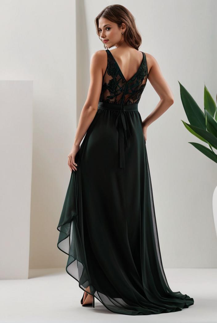 plus size sequin high low deep v neck tulle evening dresses 118874