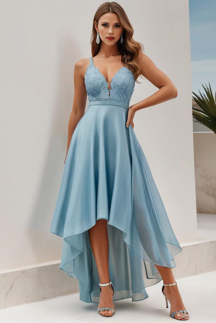 plus size sequin high low deep v neck tulle evening dresses 118879