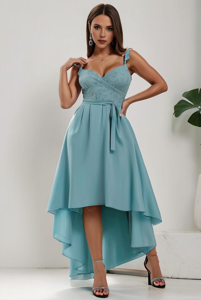 plus size sequin high low deep v neck tulle evening dresses 118884
