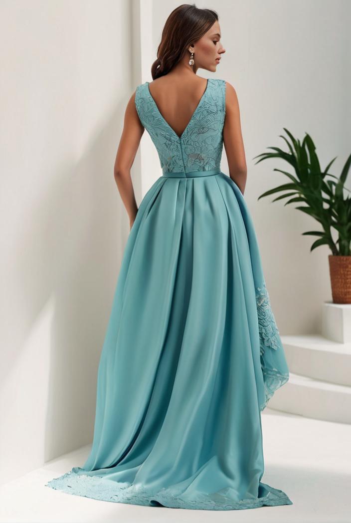 plus size sequin high low deep v neck tulle evening dresses 118890