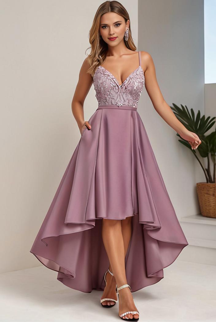 plus size sequin high low deep v neck tulle evening dresses 118911