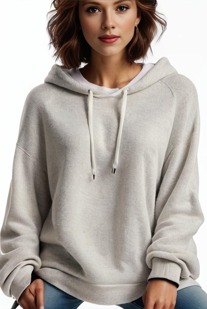 plus size casual hoodie women s plus solid ribbed long sleeve slight stretch hoodie drawstring sweatshirt 135553