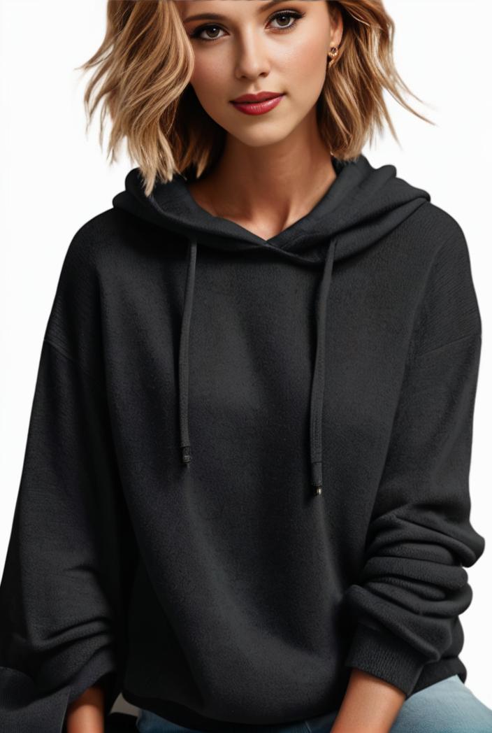 plus size casual hoodie women s plus solid ribbed long sleeve slight stretch hoodie drawstring sweatshirt 135563
