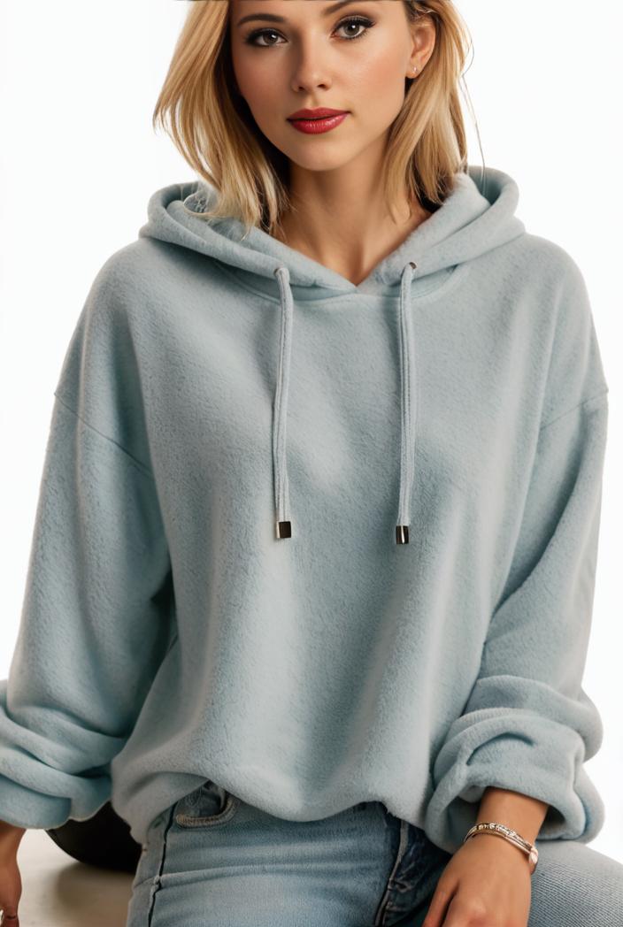 plus size casual hoodie women s plus solid ribbed long sleeve slight stretch hoodie drawstring sweatshirt 135576