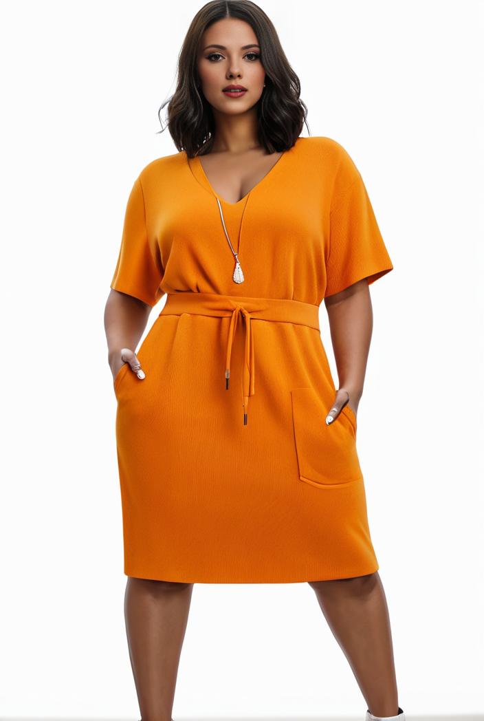 plus size faith letter print short sleeve midi dress with pockets women s plus slight stretch casual dress 135871