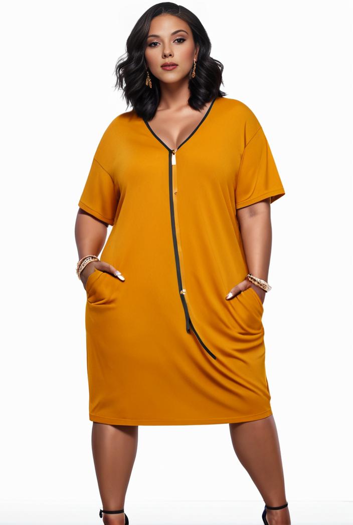 plus size faith letter print short sleeve midi dress with pockets women s plus slight stretch casual dress 135874