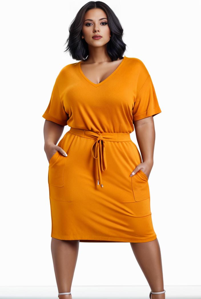 plus size faith letter print short sleeve midi dress with pockets women s plus slight stretch casual dress 135876
