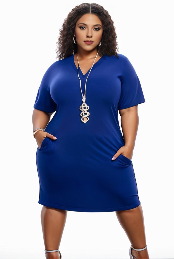 plus size faith letter print short sleeve midi dress with pockets women s plus slight stretch casual dress 135882