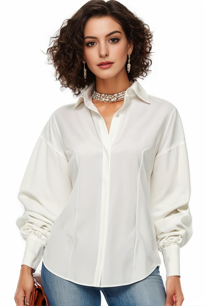 plus size casual blouse women s plus solid button up lantern sleeve turn down collar nipped waist blouse 147571