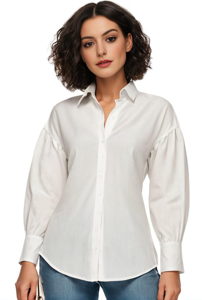 plus size casual blouse women s plus solid button up lantern sleeve turn down collar nipped waist blouse 147573