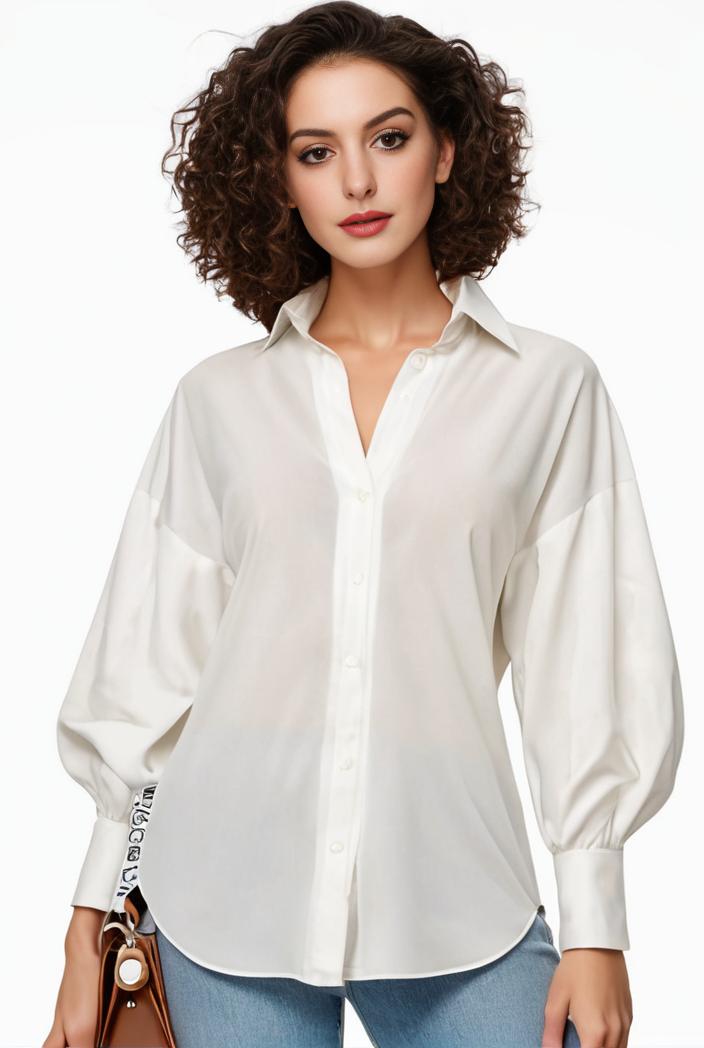 plus size casual blouse women s plus solid button up lantern sleeve turn down collar nipped waist blouse 147576