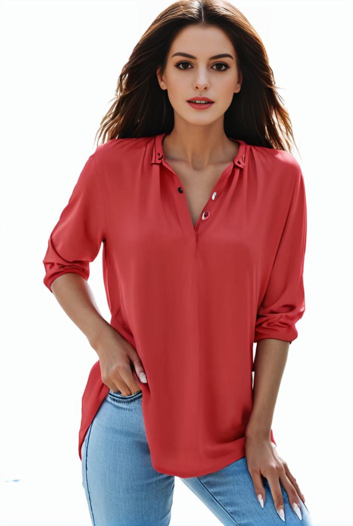 plus size formal shirt women s plus plain long sleeve turn down collar button up workwear shirt 148230