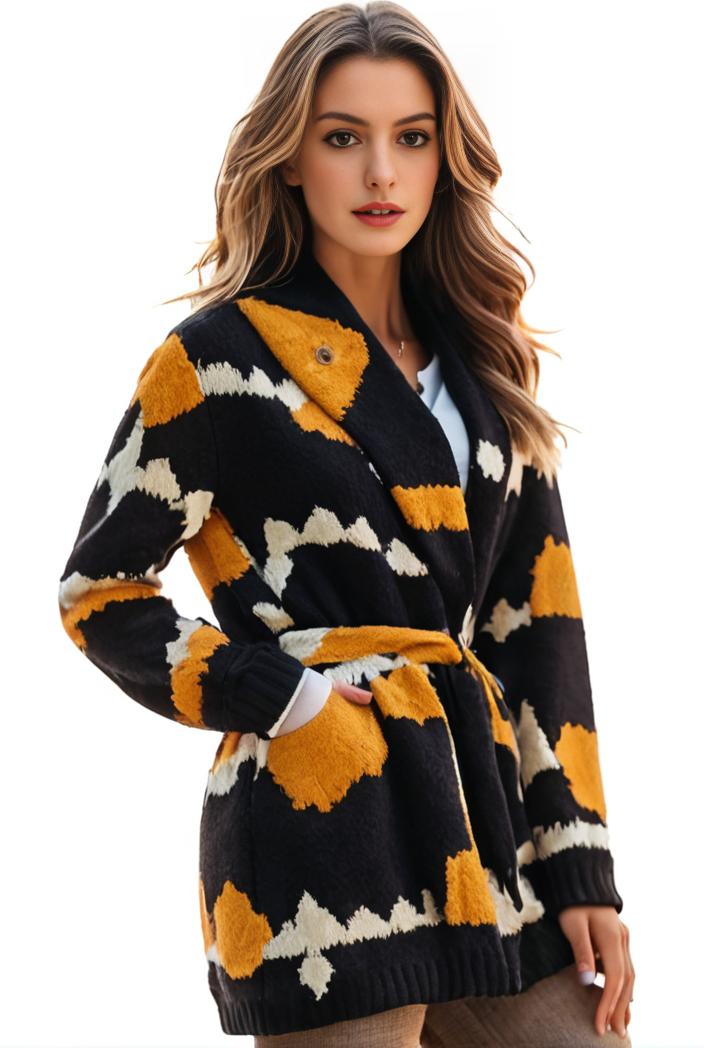 plus size halloween coat women s pus allover cat pumpkin print long sleeve open front medium stretch cardigan overcoat 148485