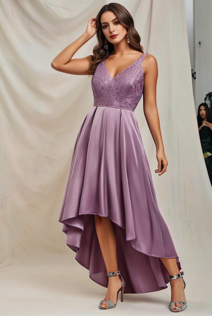 plus size sequin high low deep v neck tulle evening dresses 149728