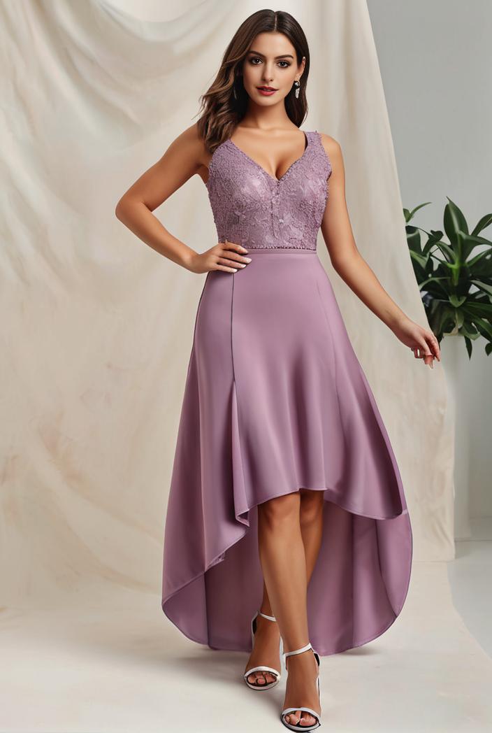 plus size sequin high low deep v neck tulle evening dresses 149736