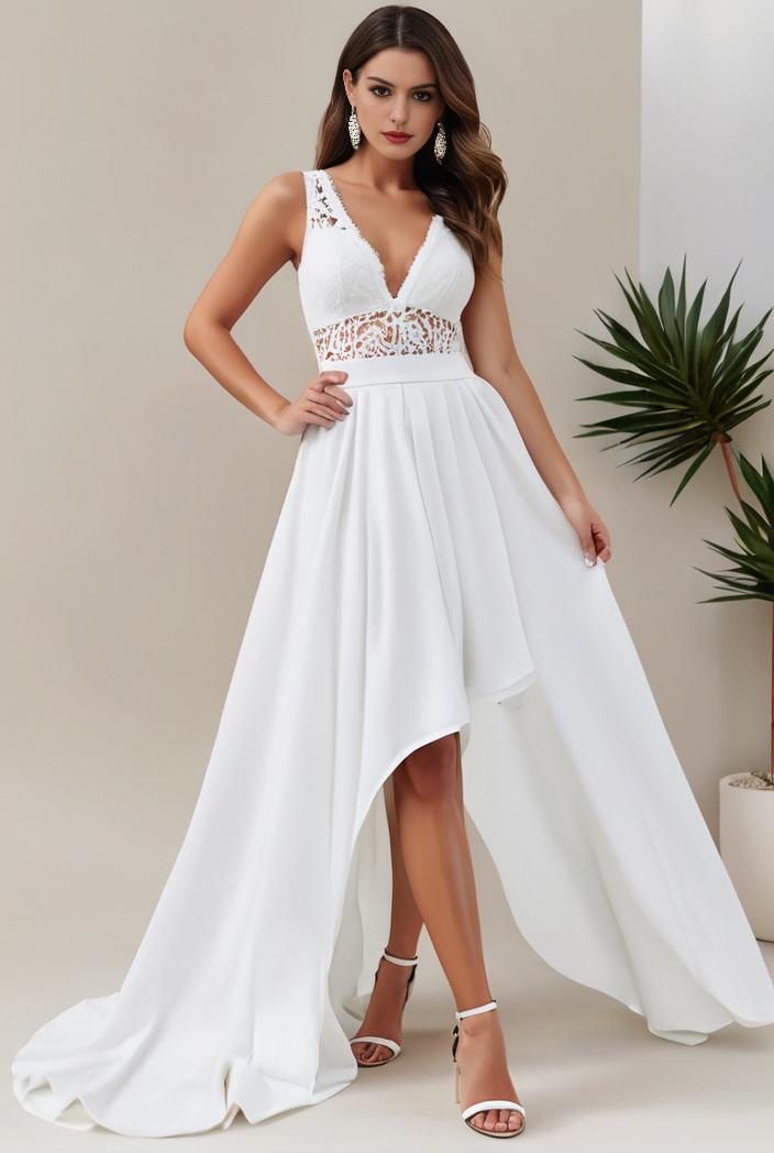plus size sequin high low deep v neck tulle evening dresses 149750