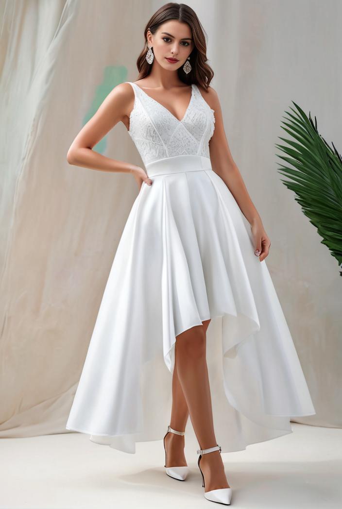 plus size sequin high low deep v neck tulle evening dresses 149751