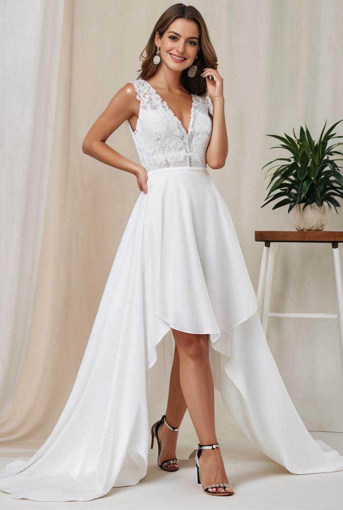 plus size sequin high low deep v neck tulle evening dresses 149753