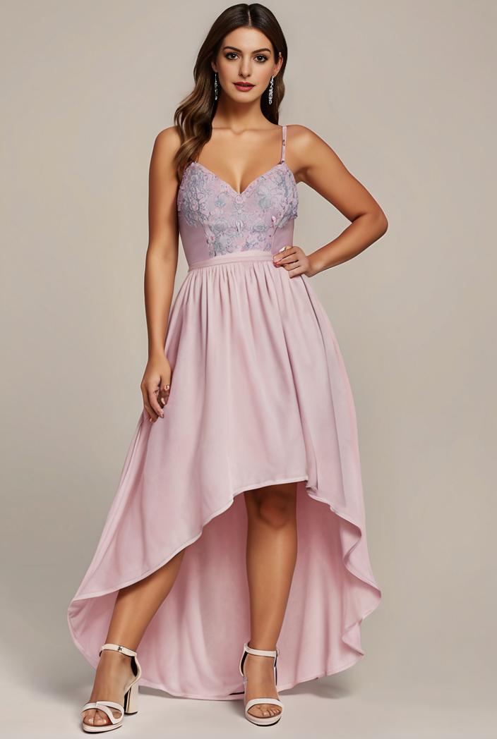 plus size sequin high low deep v neck tulle evening dresses 149779