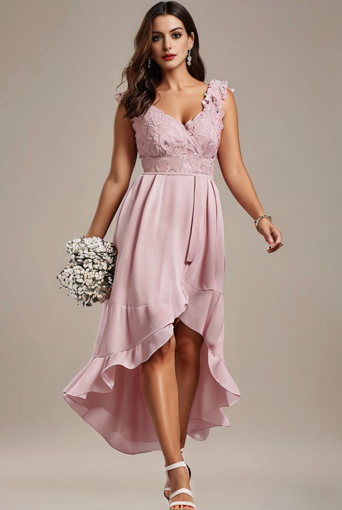 plus size sequin high low deep v neck tulle evening dresses 149814