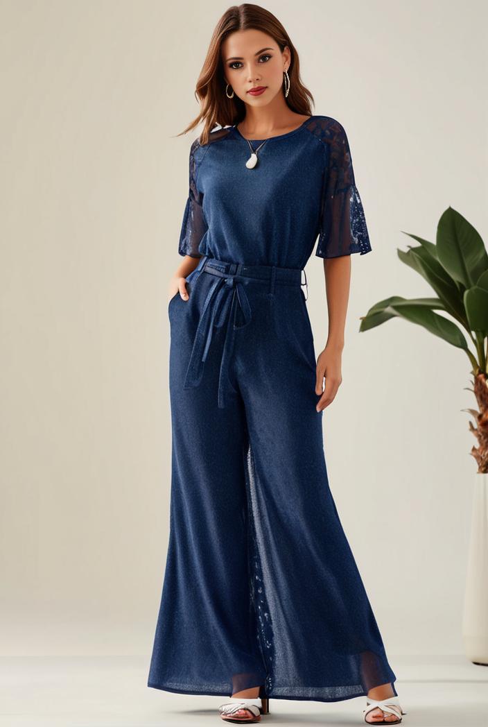 3 4 sleeve bodycon plunging back sequin evening dress 149238