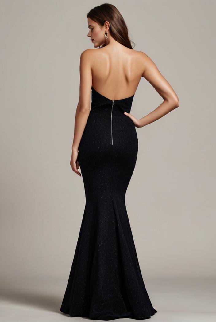 glitter spaghetti strap u veck open back bodycon stretchy evening dress 104440