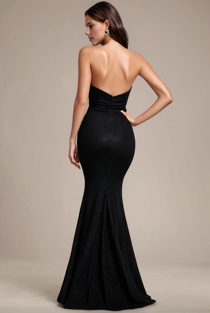 glitter spaghetti strap u veck open back bodycon stretchy evening dress 104443