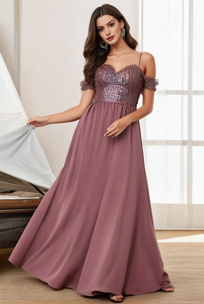 off shoulder spaghetti strap a line maternity dress 125566