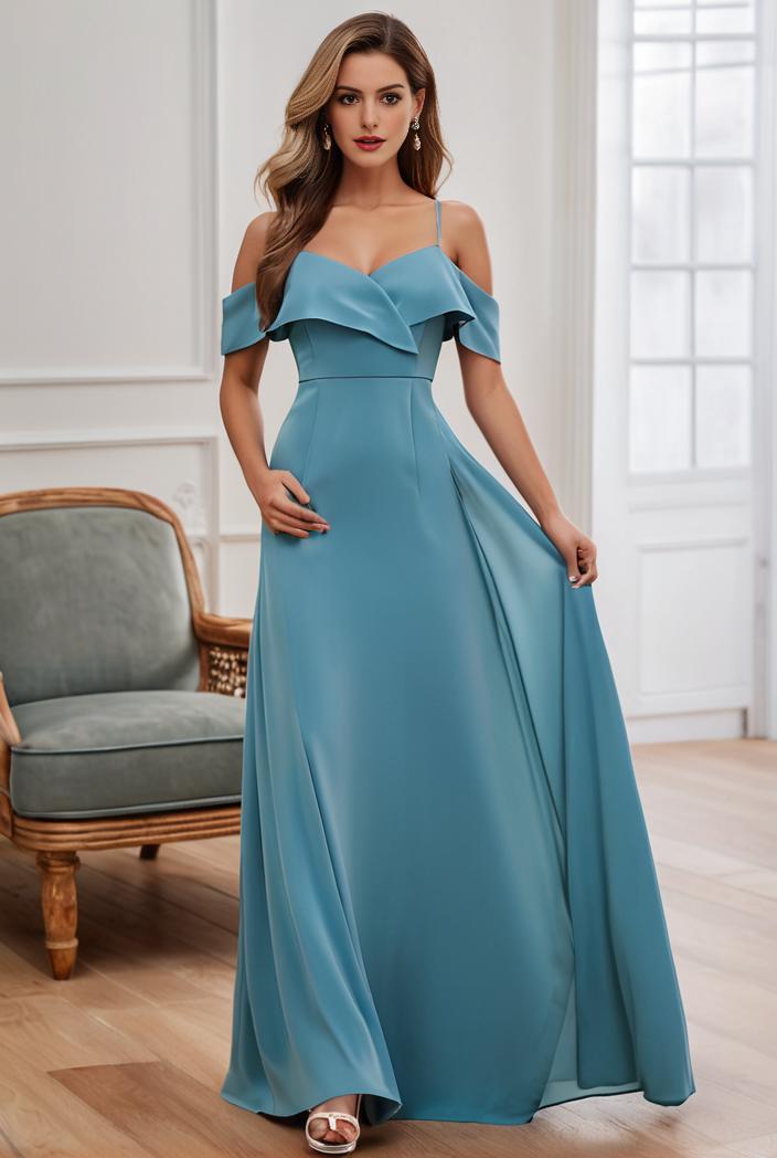 off shoulder spaghetti strap a line maternity dress 125570