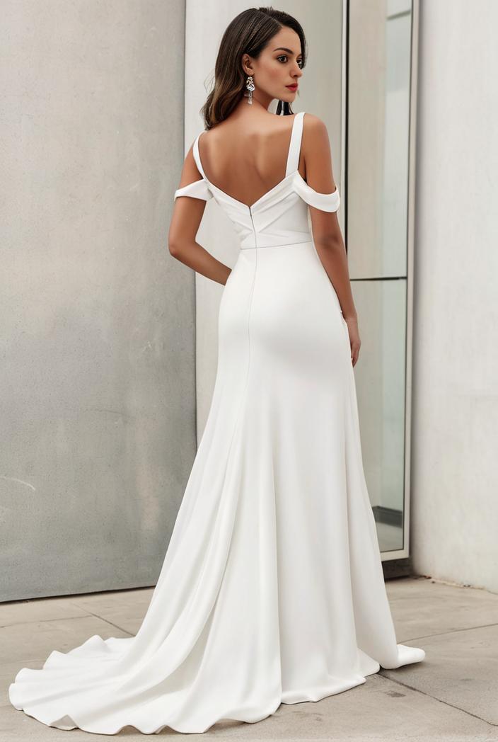 off shoulder spaghetti strap a line maternity dress 125598