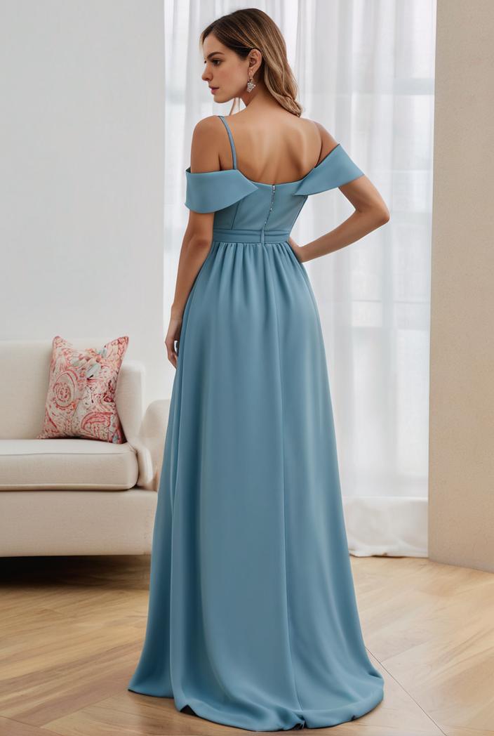 off shoulder spaghetti strap a line maternity dress 125602