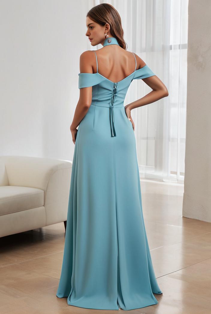 off shoulder spaghetti strap a line maternity dress 125605