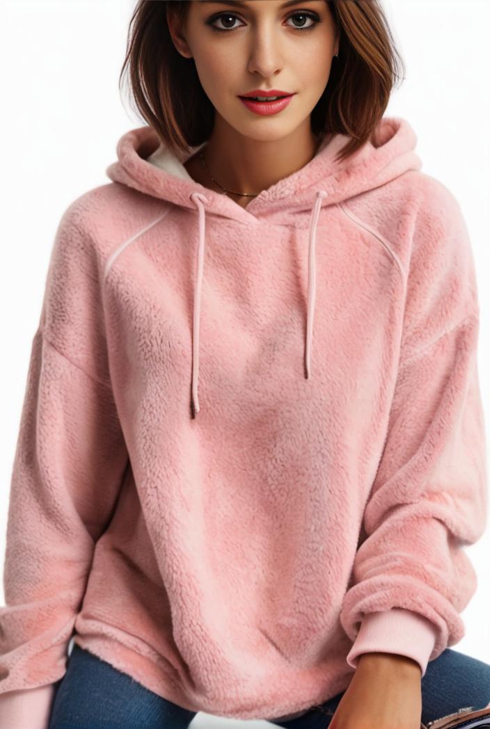 plus size casual hoodie women s plus solid ribbed long sleeve slight stretch hoodie drawstring sweatshirt 126895