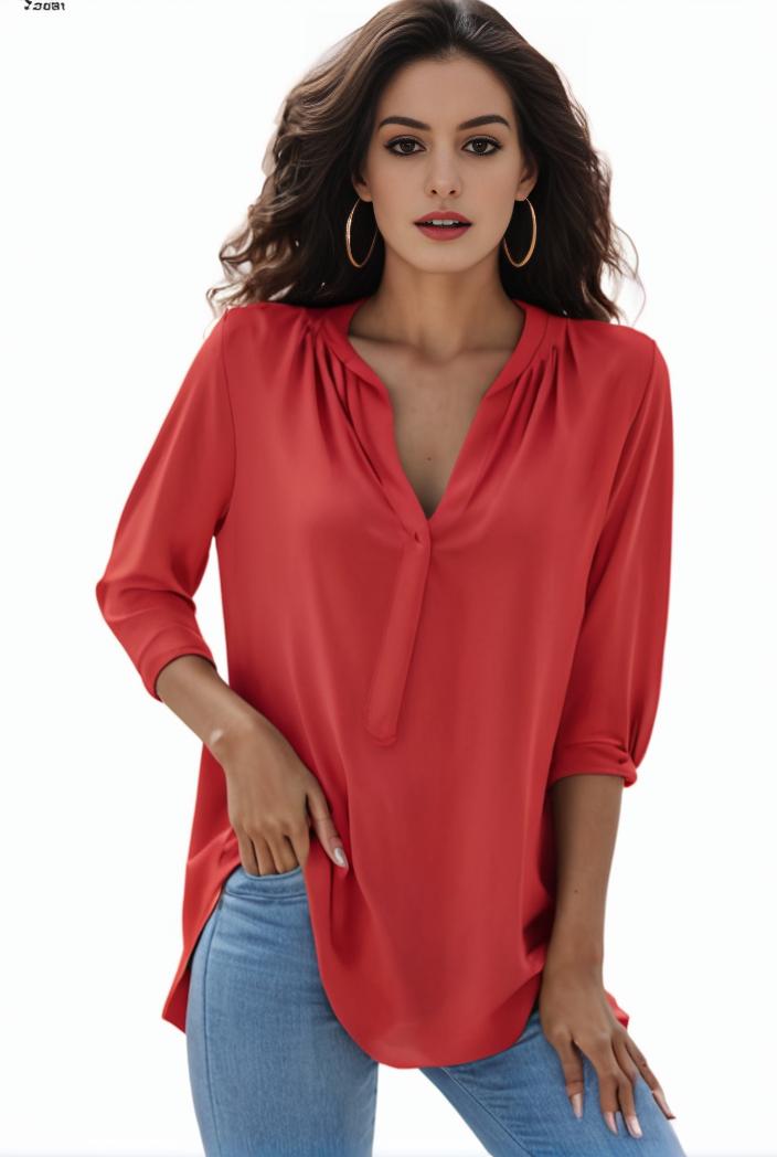 plus size formal shirt women s plus plain long sleeve turn down collar button up workwear shirt 127498