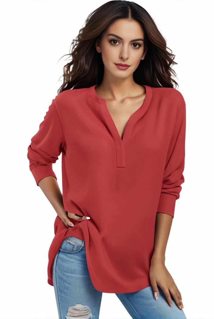 plus size formal shirt women s plus plain long sleeve turn down collar button up workwear shirt 127504