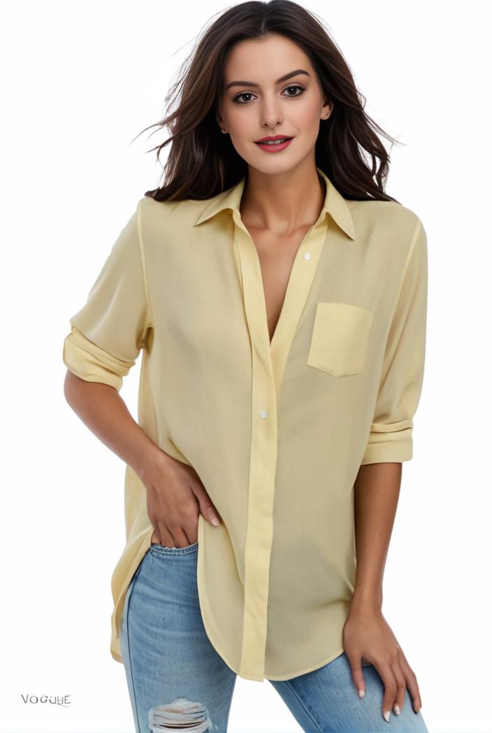 plus size formal shirt women s plus plain long sleeve turn down collar button up workwear shirt 127520