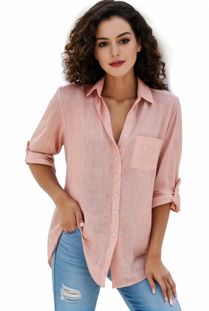 plus size formal shirt women s plus plain long sleeve turn down collar button up workwear shirt 127545