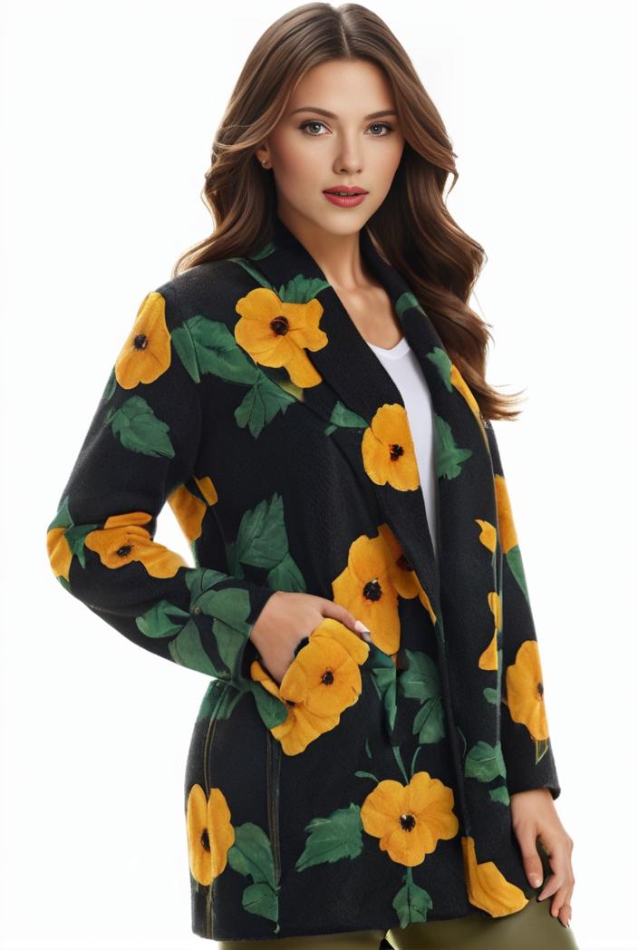 plus size halloween coat women s pus allover cat pumpkin print long sleeve open front medium stretch cardigan overcoat 108274
