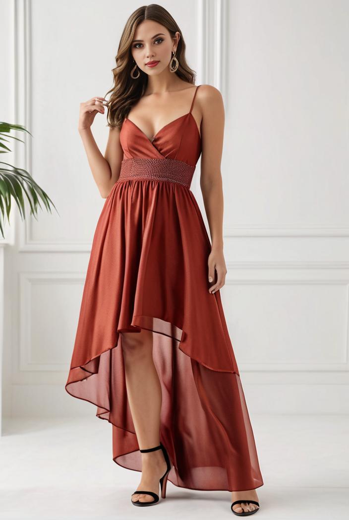 plus size sequin high low deep v neck tulle evening dresses 109263