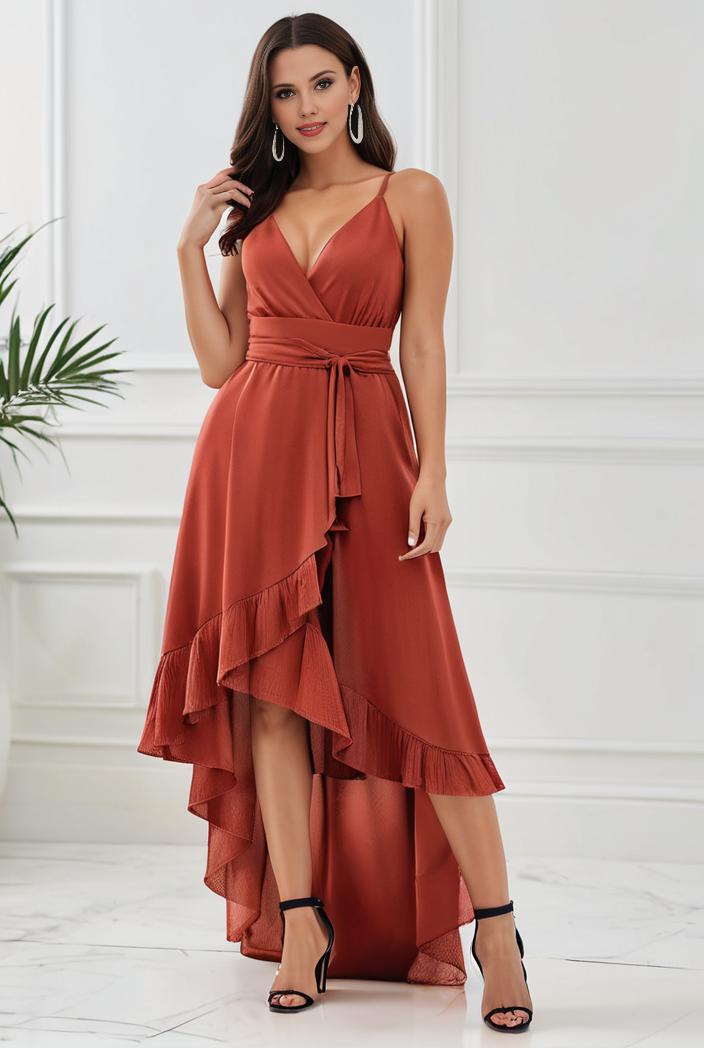 plus size sequin high low deep v neck tulle evening dresses 109269