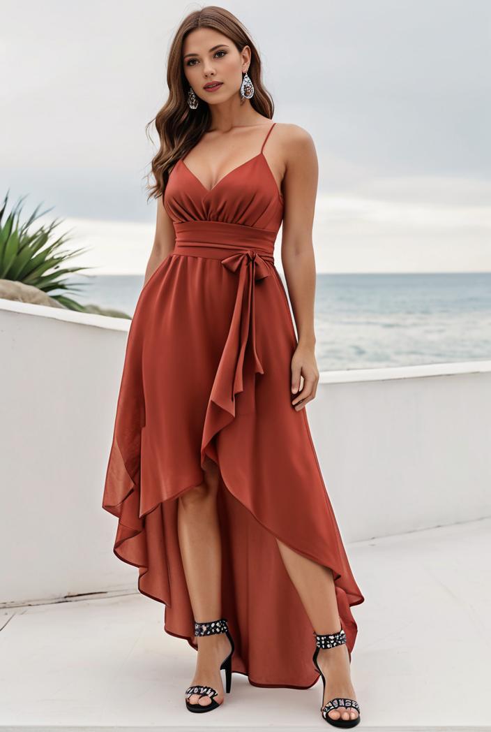 plus size sequin high low deep v neck tulle evening dresses 109270