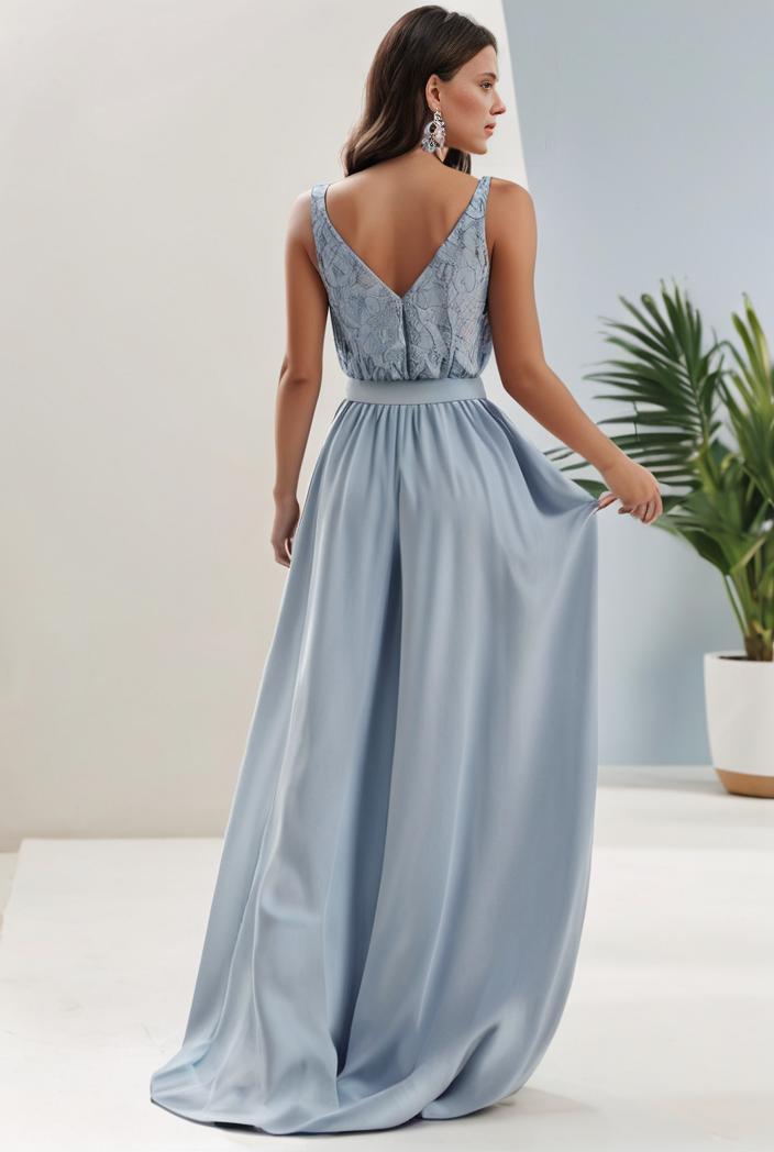 plus size sequin high low deep v neck tulle evening dresses 109298