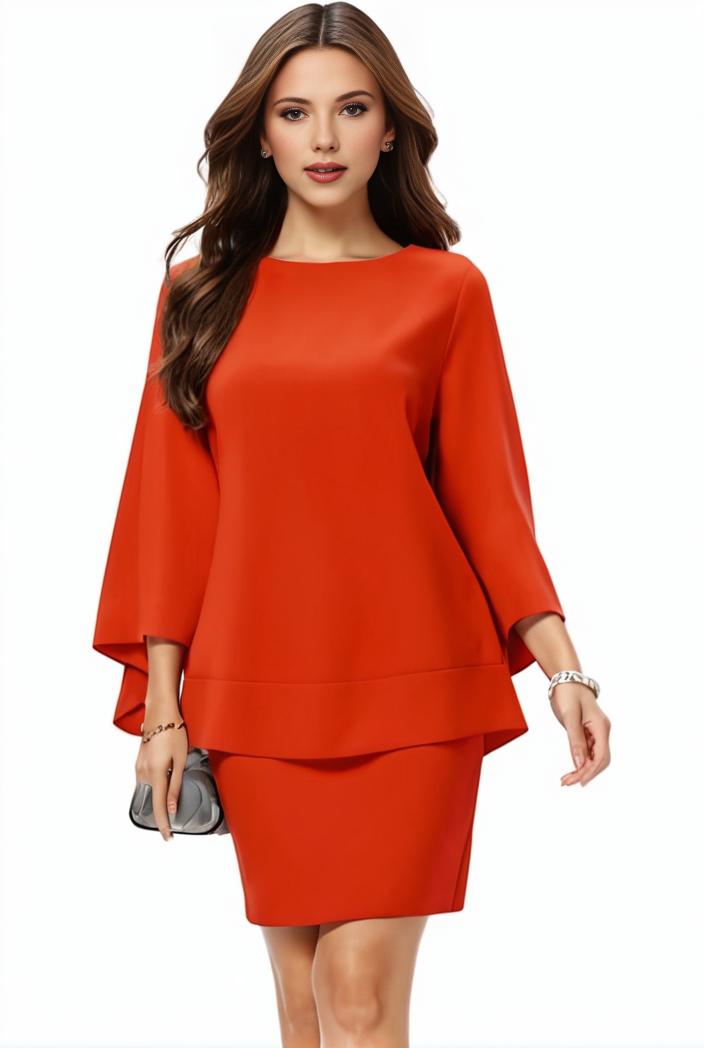 plus size solid round neck 3 4 sleeve cape midi dress women s plus elegant slight stretch cape midi dress 110023