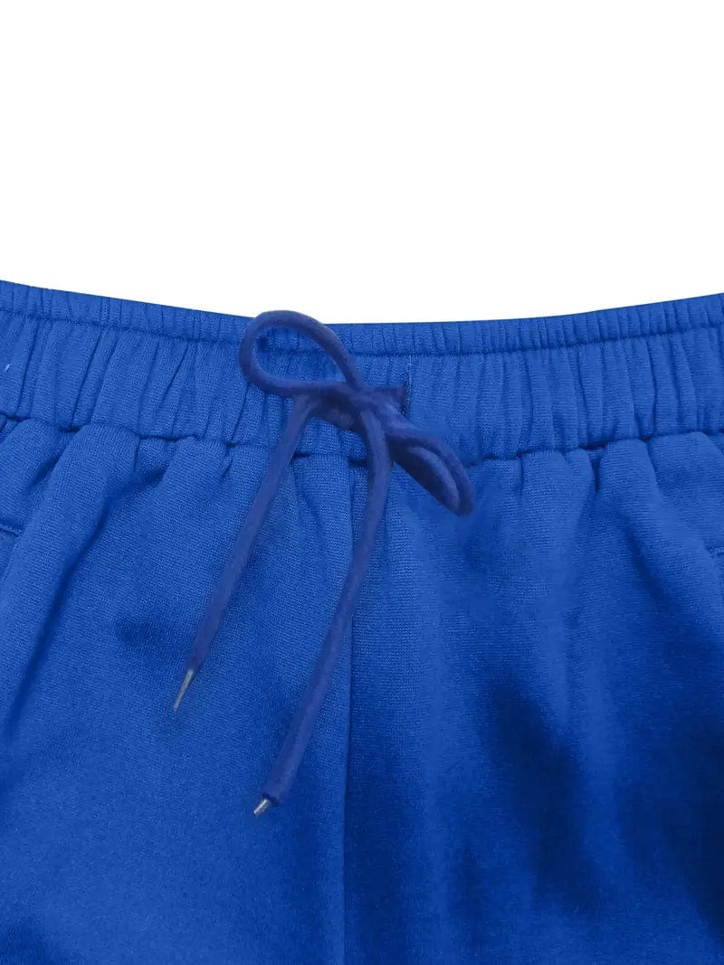 Long Drawstring Pants with Dual Pockets for Women's Fall & Winter Wear