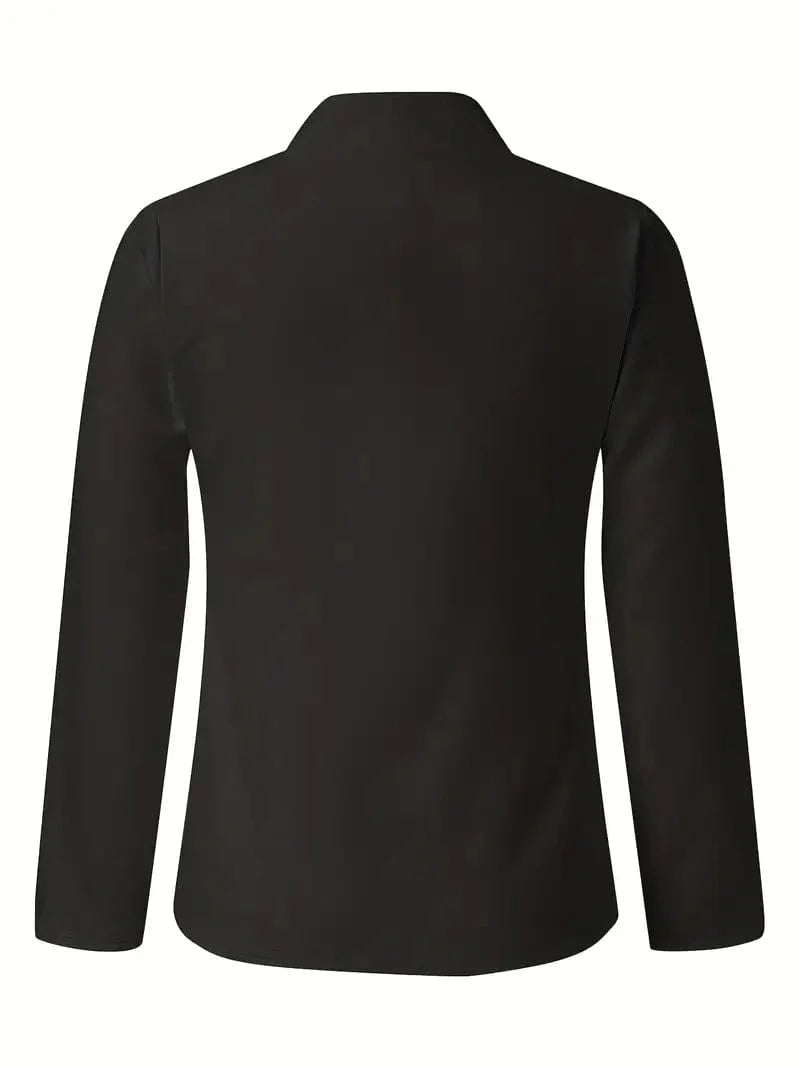 Sophisticated Long Sleeve Slim Fit Blazer for Women's Work Attire